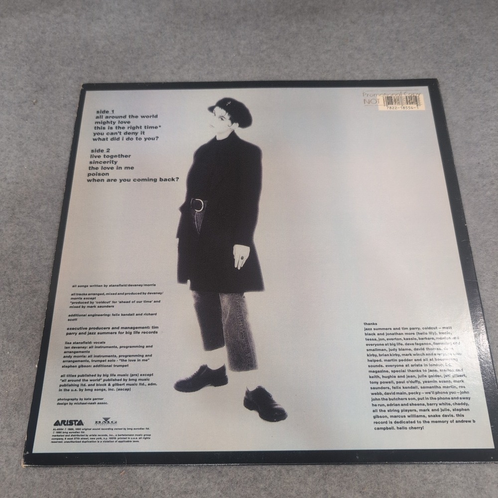 Lisa Stansfield Affection Vinyl LP Album 1989 Arista AL-8554 Promo Copy VG+ - Picture 2 of 5